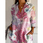 Floral Print Long-sleeved Shirt Women's Casual Button Tops Clothing