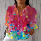Floral Print Long-sleeved Shirt Women's Casual Button Tops Clothing