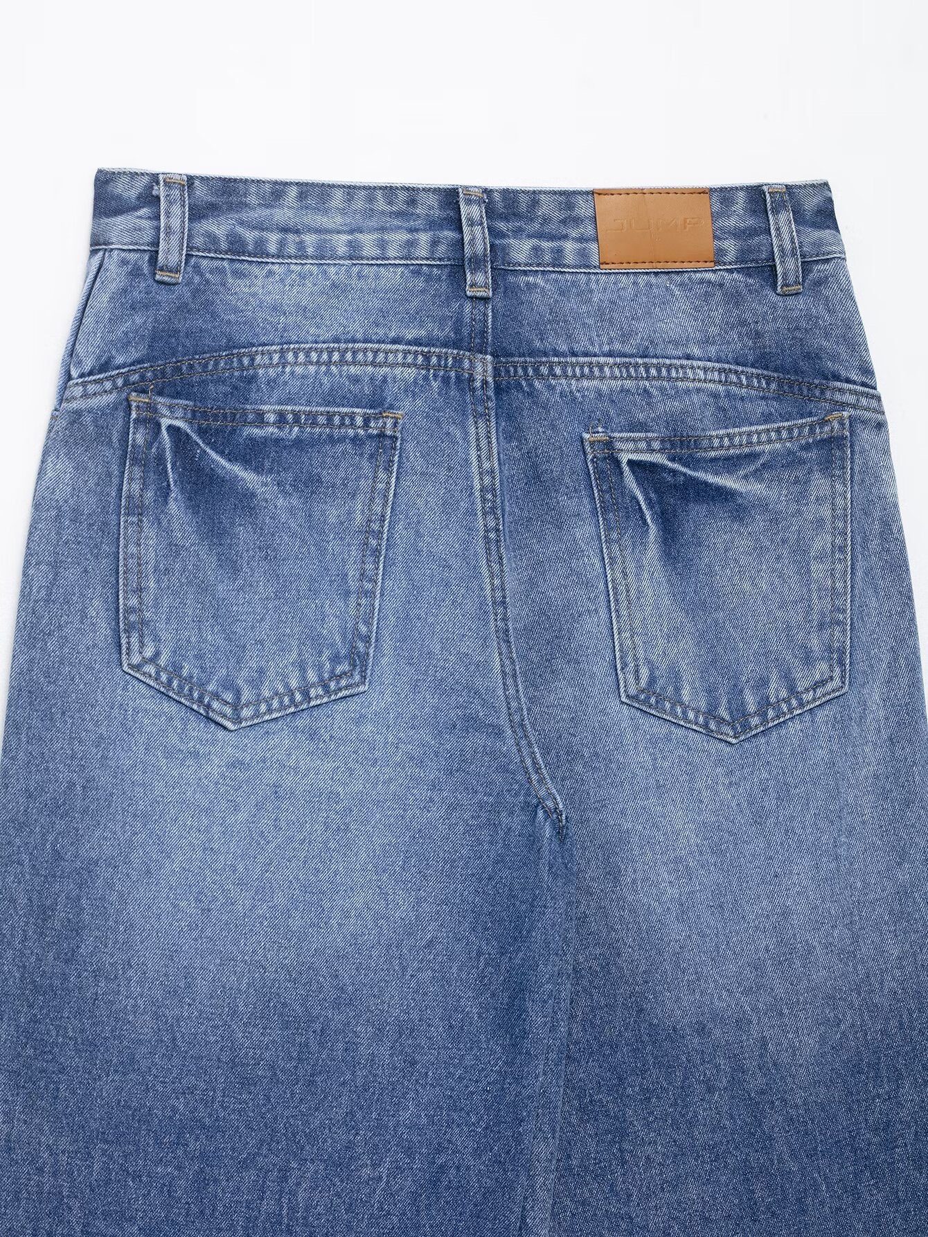 Women's High Waist Baggy Straight Trousers Jeans