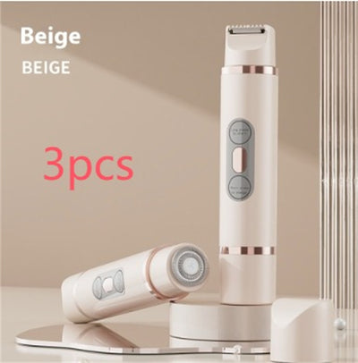 Dual-Head Electric Shaver Painless Women's Epilator Bikini Hair Removal Device Automatic Hair Trimmer Underarm Facial Lips Leg